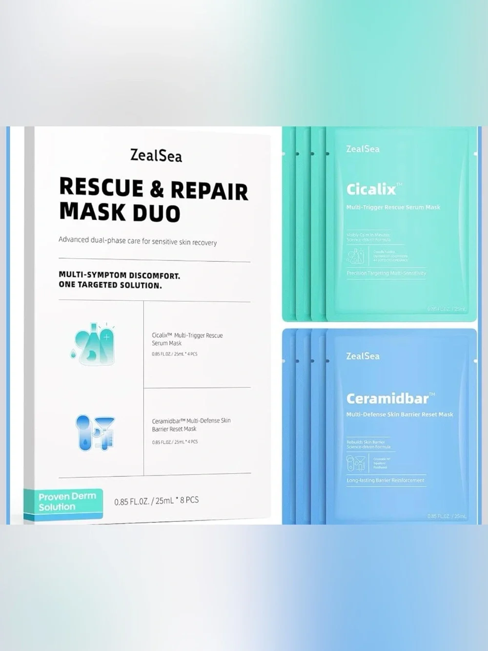 ZealSea Rescue & Repair Mask Duo - Aqua & Sky Blue
